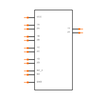 SN74HC20DT Symbol