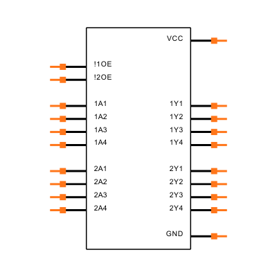 SN74HC240PWT Symbol
