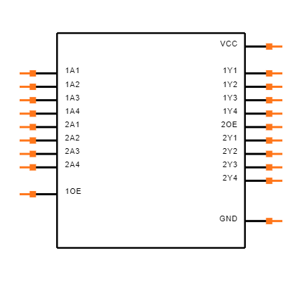 SN74HC244NSRG4 Symbol