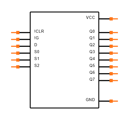 SN74HC259NE4 Symbol