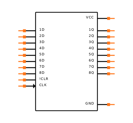 SN74HC273PW Symbol