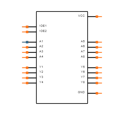SN74HC540PW Symbol