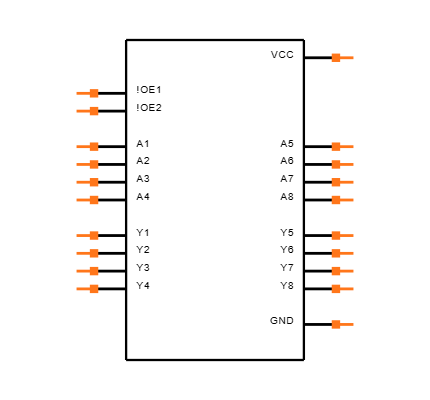 SN74HC540PWRE4 Symbol