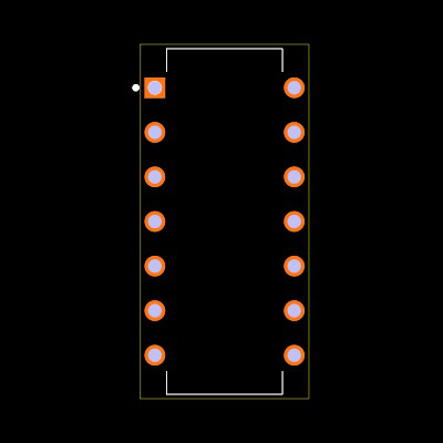 SN74HC7001N Footprint