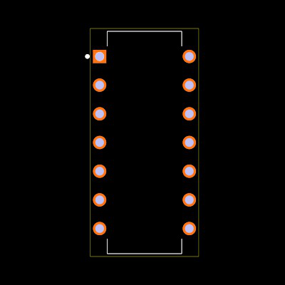 SN74HC7002NE4 Footprint