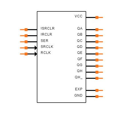 SN74HCS594BQBR Symbol