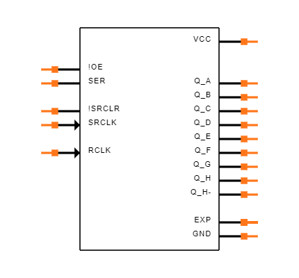 SN74HCS595BQBR Symbol