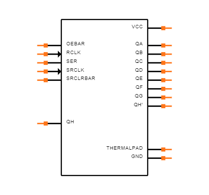 SN74HCS595QBQBRQ1 Symbol