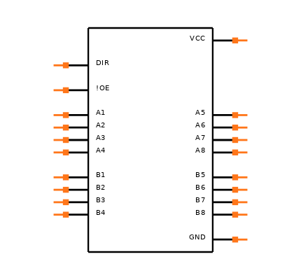 SN74HCT245DWRE4 Symbol