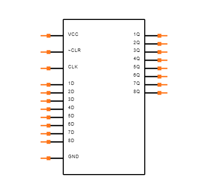 SN74HCT273NSR Symbol