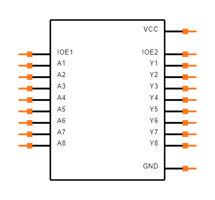 SN74HCT541DWG4 Symbol