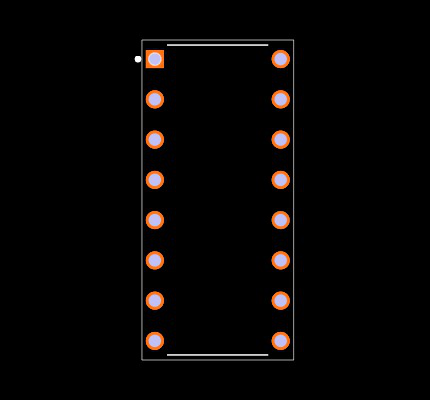 SN74LS109ANE4 Footprint