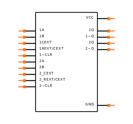 SN74LS123DE4 Symbol