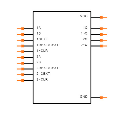 SN74LS123N Symbol