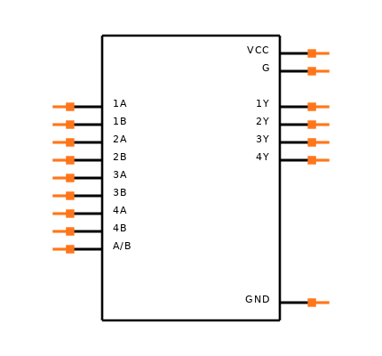 SN74LS157DE4 Symbol