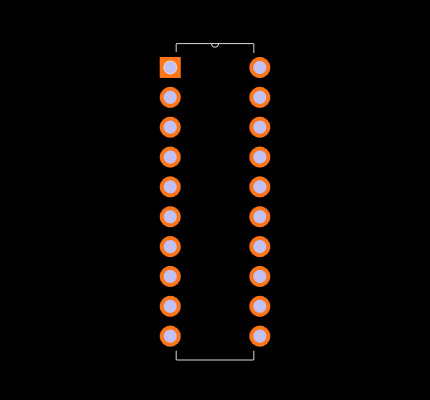 SN74LS244N Footprint