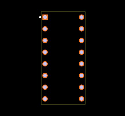 SN74LS259BN Footprint