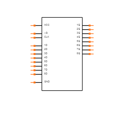 SN74LS377N Symbol