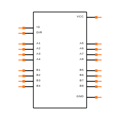 SN74LS640DW Symbol