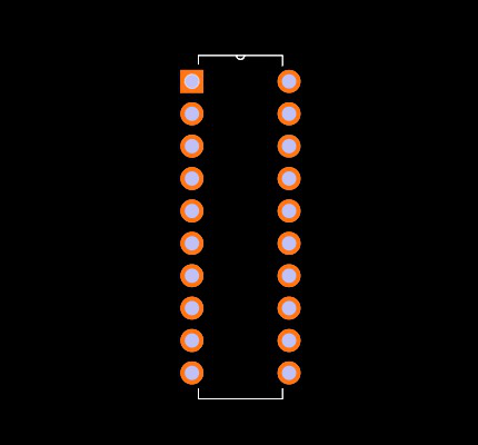 SN74LS684N Footprint