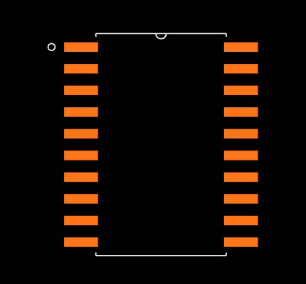 SN74LS697DW Footprint