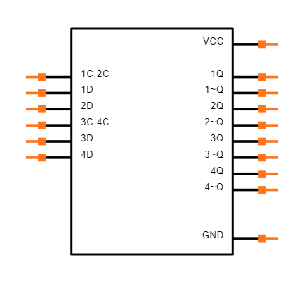 SN74LS75N Symbol