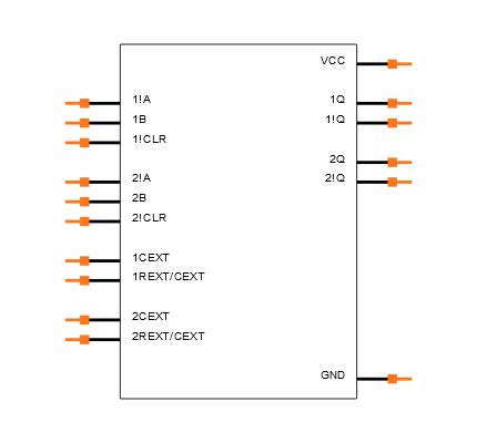 SN74LV123ANSR Symbol