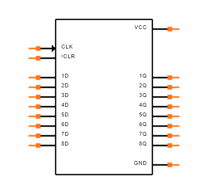 SN74LV273APWE4 Symbol