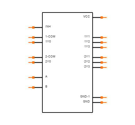 SN74LV4052ADR Symbol