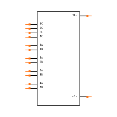 SN74LV4066APWT Symbol