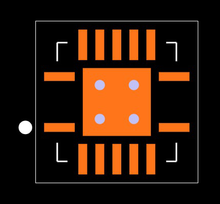 SN74LV4T125RGYR Footprint