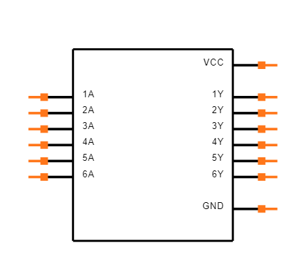 SN74LVC04APWE4 Symbol