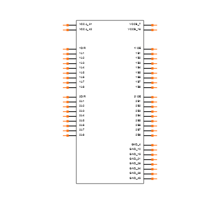 SN74LVC16T245DGGR Symbol