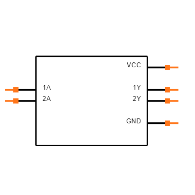 SN74LVC2G04DRLR Symbol