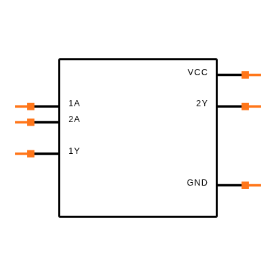 SN74LVC2G07DRYR Symbol