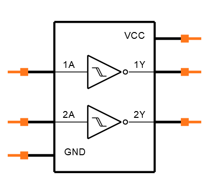 SN74LVC2G14 Symbol