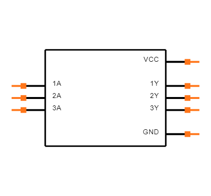 SN74LVC3G04DCURG4 Symbol