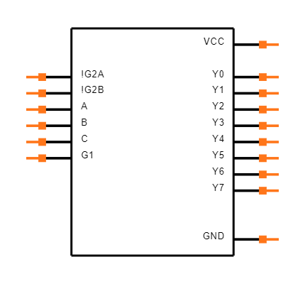 SN74S138ANE4 Symbol