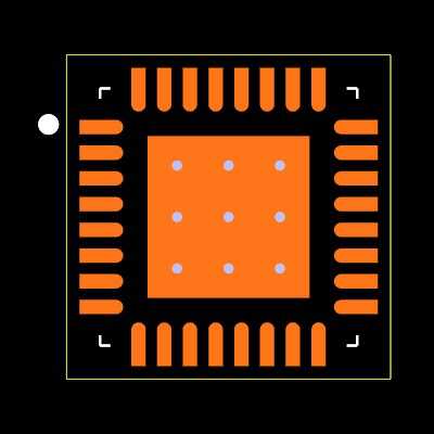TAS5825MRHBR Footprint