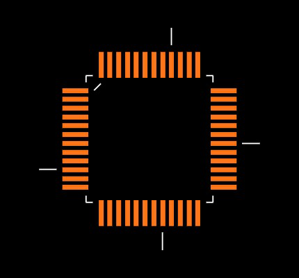 TL16C550CPFBR Footprint
