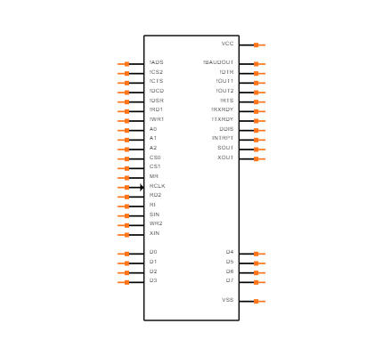 TL16C550DIPTG4 Symbol
