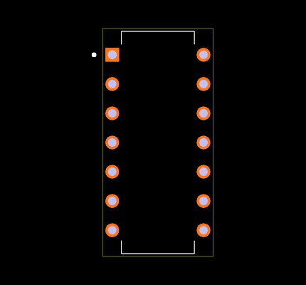 TLC274BCNE4 Footprint