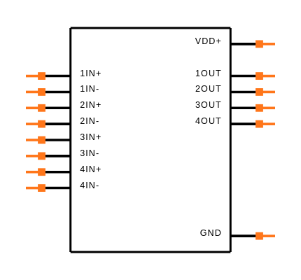 TLC27L4IDG4 Symbol
