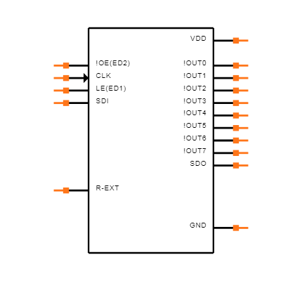 TLC5916IN Symbol