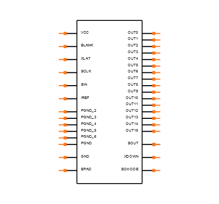 TLC5921DAP Symbol