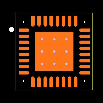 TLC5947RHBT Footprint
