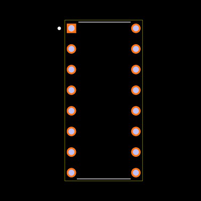 TLC7524CNE4 Footprint
