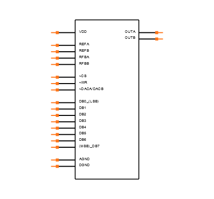 TLC7528CN Symbol