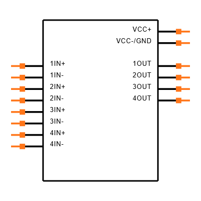 TLE2024ACN Symbol