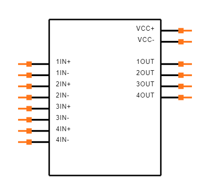 TLE2064AMDR Symbol